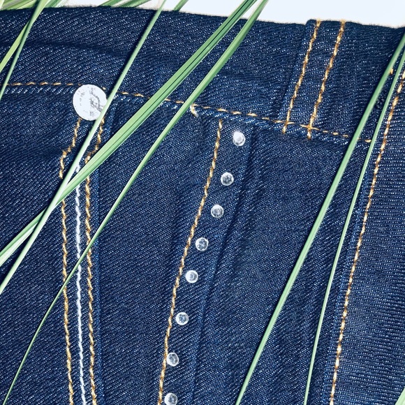 43 ’’ long straight dark blue jean junior pants - Picture 6 of 10